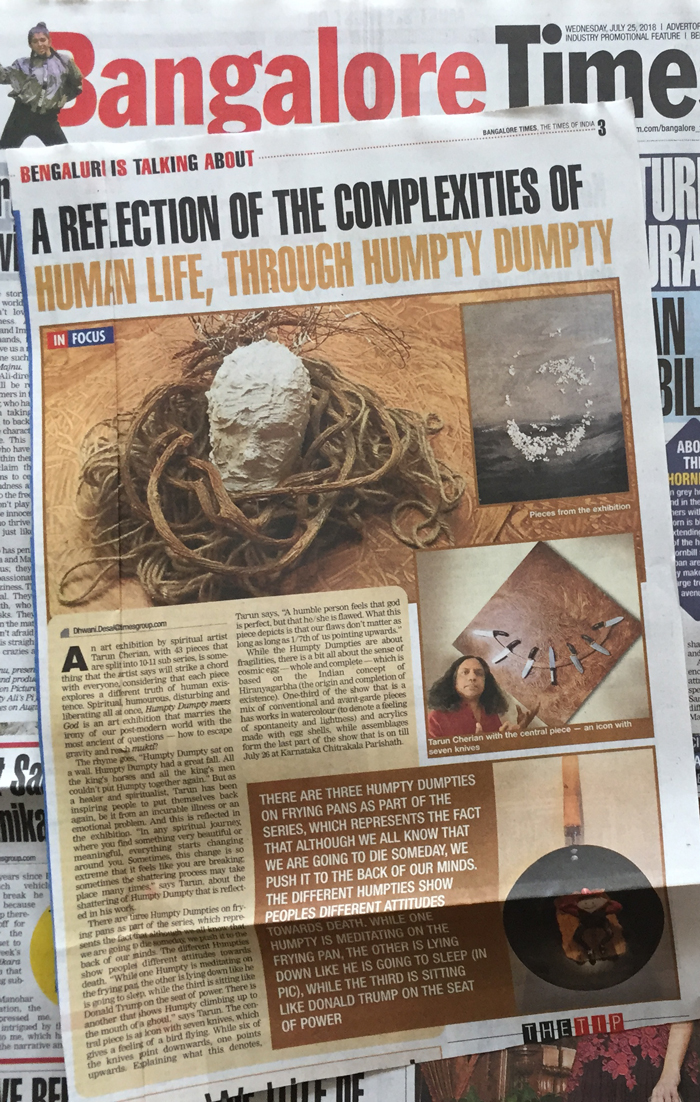 Humpty Dumpty Meets God Covered by Times of India